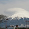 帽子をかぶった富士