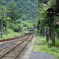 坪尻駅　遠くから汽笛が