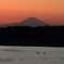 印旛沼・夕景　- 富士を望む -
