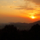 山郷に沈む夕日