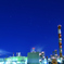 工場夜景とオリオン