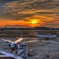 羽田空港　夕景　HDR