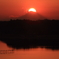 印旛沼・夕景　- 微妙なダイヤモンド富士 -