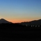 通信隊からの夕景（富士山と丹沢山系）