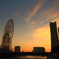色鮮やかな横浜みなとみらいの夕空