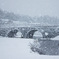 雪のめがね橋