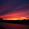真っ赤な夕日