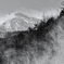 荘厳な雪山