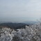 雪化粧の六甲山から見降ろす