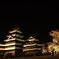 しだれ桜と松本城