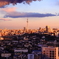 スカイツリーと都心の夕景