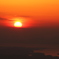 大山からの夕日