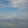 水鏡に写る磐梯山