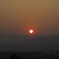 高台より望む京の夕日