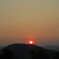 京都北東部郊外より望む夕日
