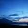 富士山と三日月