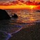 Sunset on the beach　　