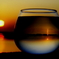 Sunset in the glass　