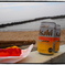 海で乾杯