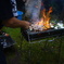 BBQ始め、火がボーボーですｗｗ