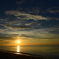島の夕日
