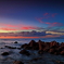 Twilight in the breakwater