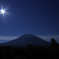 羊蹄山と満月と星