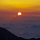 南岳山荘テント場より夕日