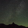 星と槍。ヒュッテ西岳より。