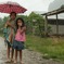 sisters in the rain