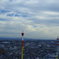 田舎の街の虹の塔