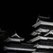 古城と満月