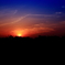 中国中山市の夕日