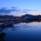 夜明け前の港