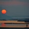 須磨海岸夕日