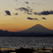 夕焼けの富士山