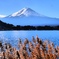 湖畔の富士山