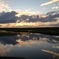 夕日の世界に。