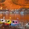 秋色に染まった河口湖