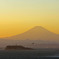 夕焼け　富士
