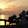 浜の夕暮れ