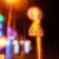 夜道の案内板