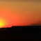 夕日に浮かぶ富士山