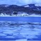 2月10日山中湖にて。流氷のよう