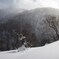 目指す岩峰は風の中