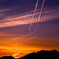 飛行機雲の干渉