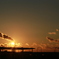ベランダからの夕日