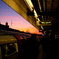 Willesden Green 　夕焼けと電車