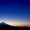 明けの明星と富士山
