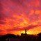 台風前の夕焼け　１